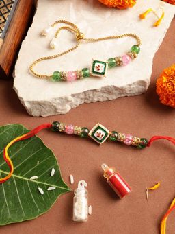 Gahan - Multi-Color Bhai Bhabhi Rakhi Set