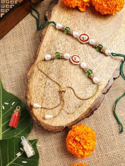 Gahan - Green Bhai Bhabhi Rakhi Set