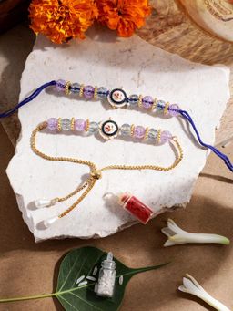 Gahan - Multi-Color Bhai Bhabhi Rakhi Set