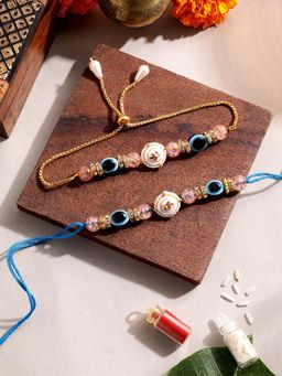 Gahan - Multi-Color Bhai Bhabhi Rakhi Set