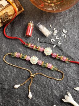 Gahan - Multi-Color Bhai Bhabhi Rakhi Set