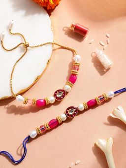 Gahan - Multi-Color Bhai Bhabhi Rakhi Set
