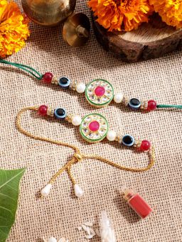 Gahan - Multi-Color Bhai Bhabhi Rakhi Set