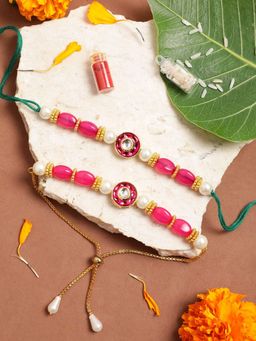 Gahan - Pink Bhai Bhabhi Rakhi Set