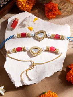 Gahan - Pink Bhai Bhabhi Rakhi Set
