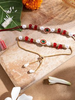 Gahan - Maroon Bhai Bhabhi Rakhi Set