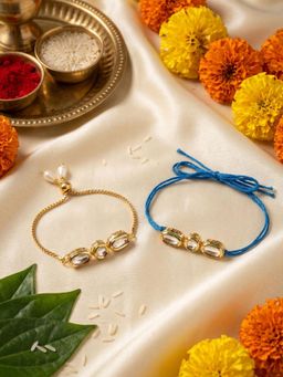 Gahan - White Bhai Bhabhi Rakhi (Pack of 2)