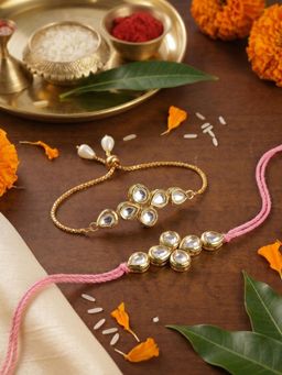 Gahan - White Bhai Bhabhi Rakhi (Pack of 2)