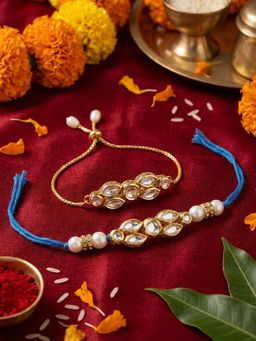 Gahan - White Bhai Bhabhi Rakhi (Pack of 2)