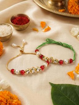 Gahan - Red Bhai Bhabhi Rakhi (Pack of 2)