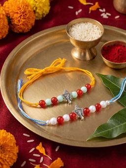 Gahan - Multi-Color Bhai Bhabhi Rakhi (Pack of 2)