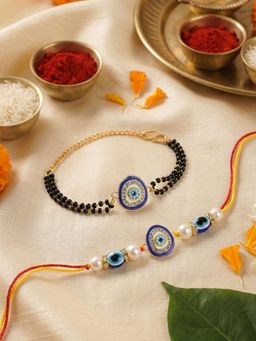 Gahan - Blue Bhai Bhabhi Rakhi (Pack of 2)