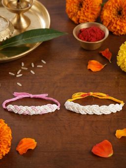 Gahan - Pink Bhai Bhabhi Rakhi Set