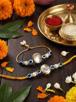 Gahan - Blue Bhai Bhabhi Rakhi (Pack of 2)