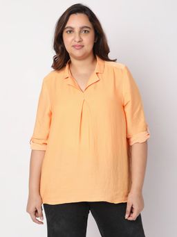 VERO MODA - Curve Women Orange Casual Top
