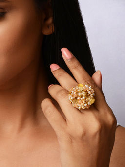 House of D'oro - Pastel Shaded Finger Ring For A Chic Look