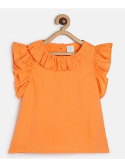 MINI KLUB - Kids Girls Orange Woven Top
