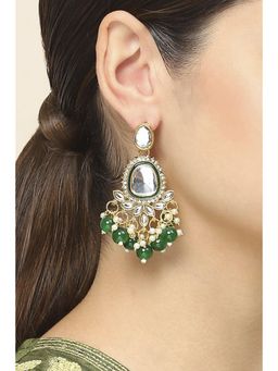 Rangriti - Women's Green Oxidised Alloy Earrings