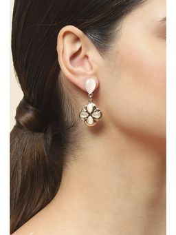Rangriti - Women's Gold Oxidised Alloy Earrings