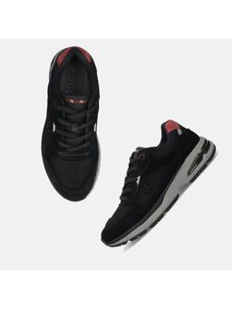 Bugatti - Parry Black Leather Men Athleisure Sneaker