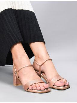 SHUZ TOUCH - Sultan Metallic Block Heels