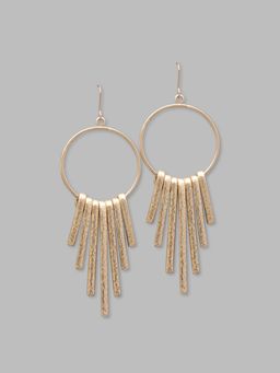 Globus - Gold Plated Geometric Drop Earring-3619550001