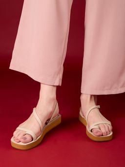 Inc.5 - Women Off White Casual Solid One Toe Sandals