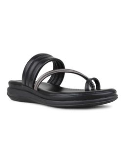 Inc.5 - Women Black Casual Solid One Toe Sandals