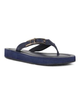 Inc.5 - Women Navy Blue Casual Solid T-Strap Sandals