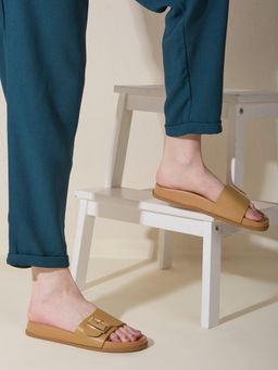 Inc.5 - Women Beige Solid Casual Open Toe Sandals