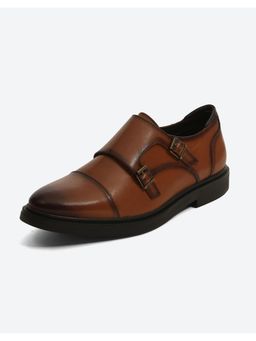 Monte Carlo - Tan Double Monk Strap Formal Shoes for Men