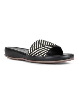 Inc.5 - Women Black Casual Textured Open Toe Sandals