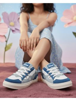 Bacca Bucci - Blossom-Fresh Bloom Leather Blue Sneakers for Women