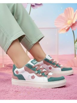 Bacca Bucci - Blossom-Fresh Bloom Leather Green Sneakers for Women