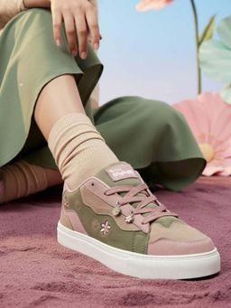 Bacca Bucci - Blossom-Fresh Bloom Leather Pink Sneakers for Women