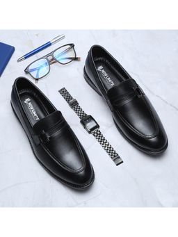 NEW LIMITS - FLAME-1 Black Formal Office Wear Loafers