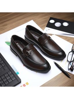 NEW LIMITS - FLAME-1 Brown Formal Office Wear Loafers