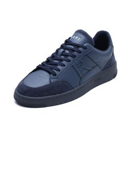 Rare Rabbit - Men Lino Primary Navy Blue Micro Leather Sneakers