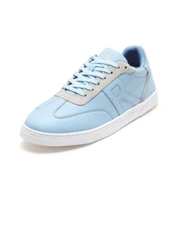 Rare Rabbit - Men Marco Primary Light Blue Micro Leather Sneakers