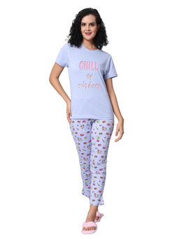 evolove - Soft and Stylish Printed T-Shirt and Pajama Set for Comfortable Sleep and Loungewear