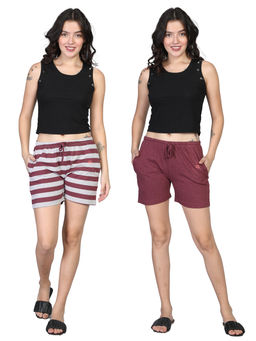 evolove - Women Cotton Shorts Pack of 2
