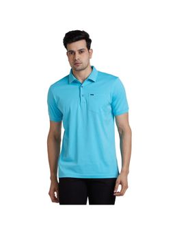 Park Avenue - Slim Fit Solid Medium Petrol Polo T-Shirt