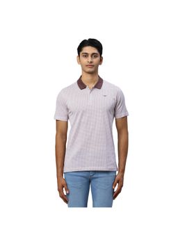 Park Avenue - Slim Fit Printed Dark Brown Polo T-Shirt