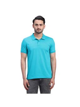 Parx - Regular Fit Solid Medium Green Polo T-Shirt