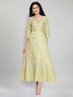 Aurelia - Green Ethnic Dress
