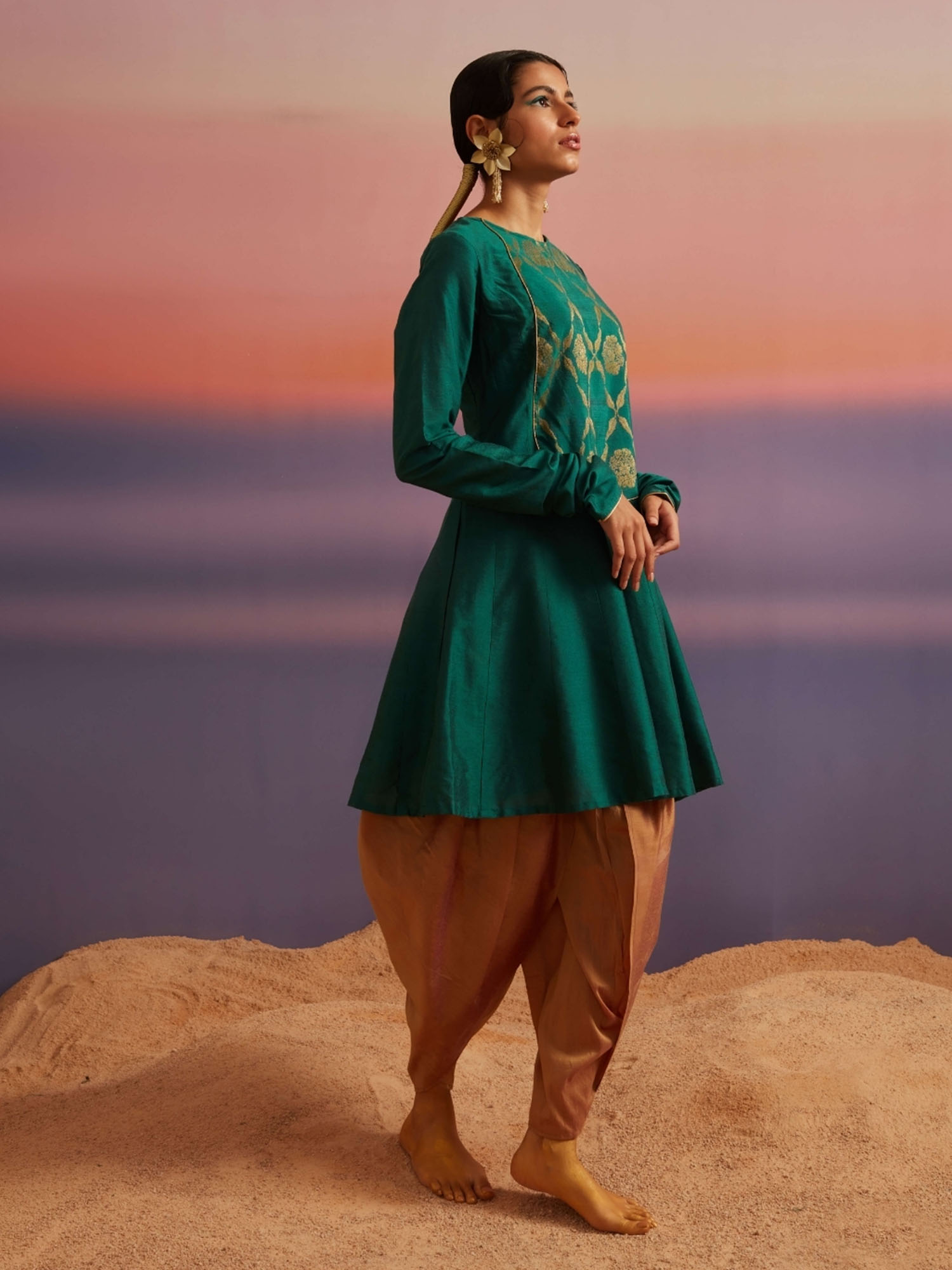 Buy Abhishti Front Panelled Banarasi 