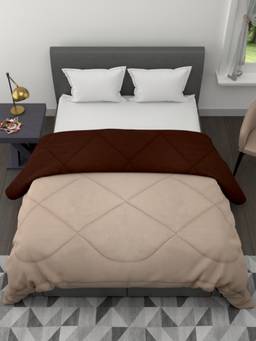 The Home Story - Micro Cotton Reversible King Size Comforter For Winters, Taupe