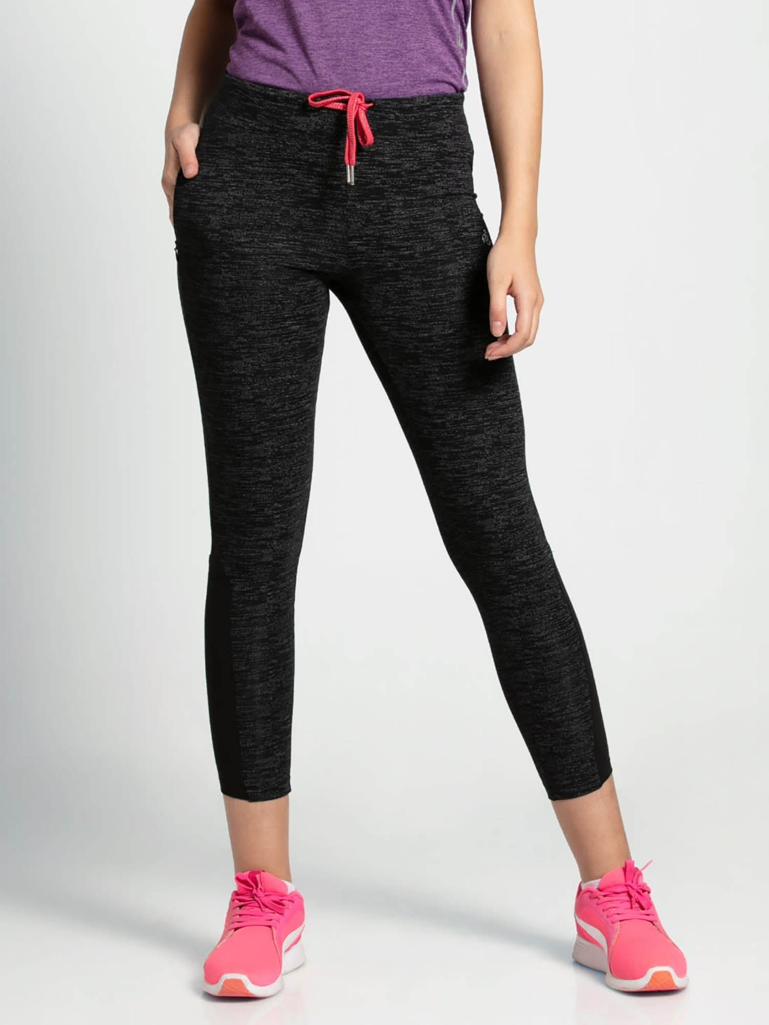 Jockey Black Marl Yoga Pant 