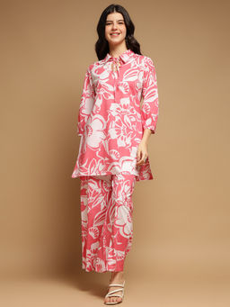 Aravalii - Hibiscus Pink Bloom Co-Ord Set