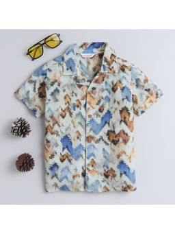 Taffy - Kids Abstract Printed Half Sleeves Shirt Multi-Color